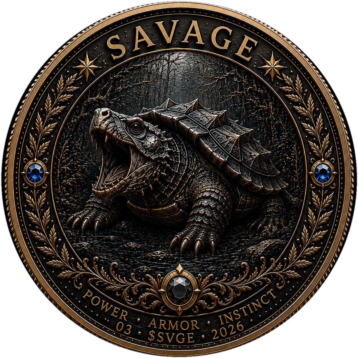SAVAGE coin front