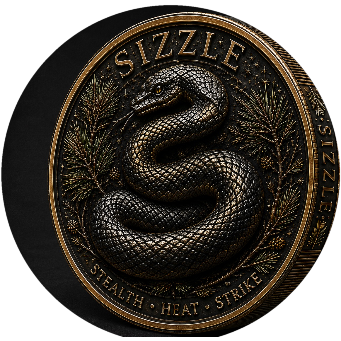 SIZZLE coin front